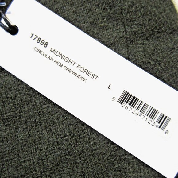 NWT White + Warren Cashmere Crewneck in Midnight Forest Green Sweater L - Picture 5 of 5